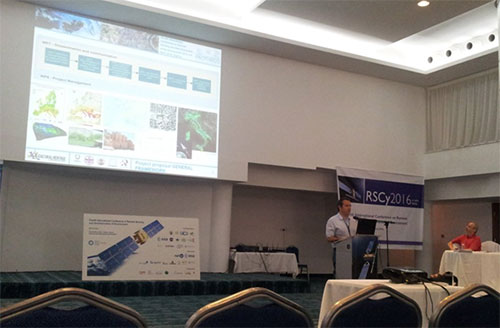 Daniele Spizzichino (ISPRA) presents PROTHEGO's WP1 during the Special Session 'Sensing the past'.