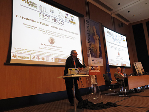 Kyriacos Themistocleous (CUT) presents PROTHEGO at EUROMED 2016.